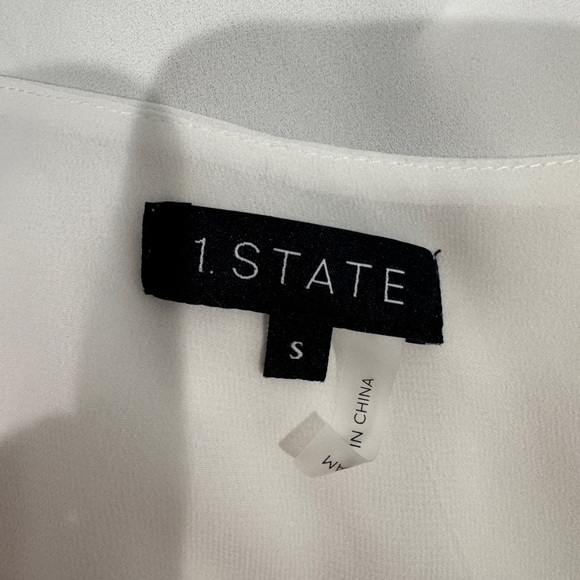 1. State White Flowy Women's Tank Top Blouse (S) - Picture 6 of 7